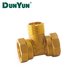 Chất Lượng Cao Brass Ba Cách Nữ Chủ Đề <span class=keywords><strong>Tee</strong></span> Phụ Kiện HBP59-1 Nickel Mạ Giả Mạo Ống Nhựa Kết Nối - Product Image 2