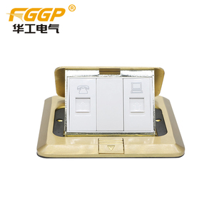 Enchufe de Piso Eléctrico Emergente Doméstico de 10a 13a 15a 20a con 2 Tomas de Corriente, LAN, <span class=keywords><strong>Voz</strong></span>, Puertos USB A y C, CE para - Product Image 3
