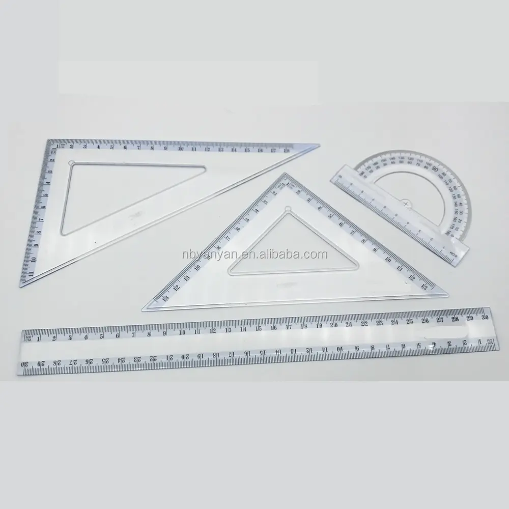 30cm wholesale school geometric ruler set