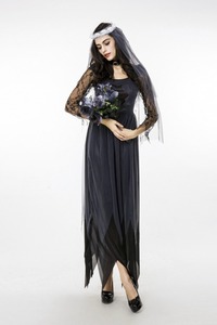 Onen Fantôme Mariée Morte Zombie Sorcière Princesse Fantaisie Robe Halloween Costume - Product Image 3