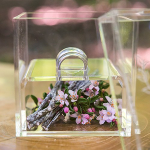 Wholesale High Quality Luxury Clear Acrylic wedding ring box