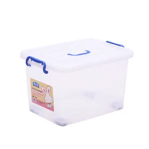 Multifunction Clear Snack Sundries Storage Container 4L Plastic Toy Key Storage Box With Lids