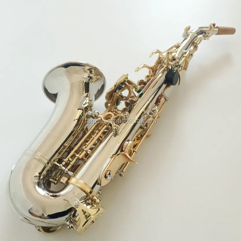 Saxofone soprano curvo de níquel de alta qualidade à venda quente