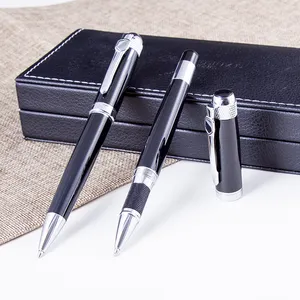 Шариковая ручка TTX Luxury Business Gift Box, другой логотип процесса, индивидуальный Выгравированный черный валик, набор металлических шариковых ручек 0,7 мм, 2 шт.