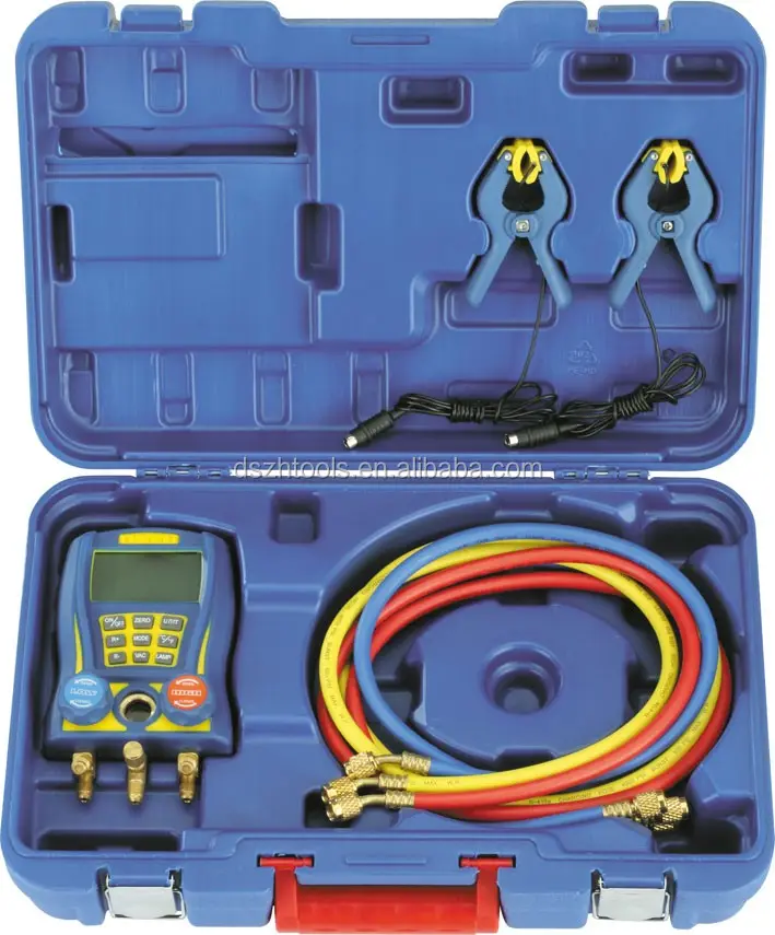 Dszh WK-6889-L medidor de pressão, manômetro digital, ar condicionado, manômetro de carregamento, conjunto com mangueira de carregamento