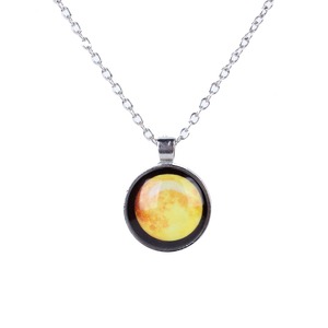 Collar con Colgante de Luna <span class=keywords><strong>Aurora</strong></span> Boreal de Múltiples Colores, Estilo Bohemia, Cadena de Eslabones de Aleación con Forma de Ancla, para Mujer, Brillo de Año Nuevo - Product Image 5
