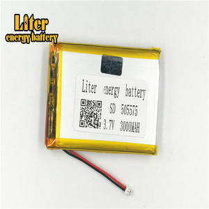 Plug 1,25-2 p <span class=keywords><strong>3</strong></span>,7 V 505575 3000 mAh rechargeable LiPo battery solar Li ion polymer lithium battery with PCM - Product Image 2