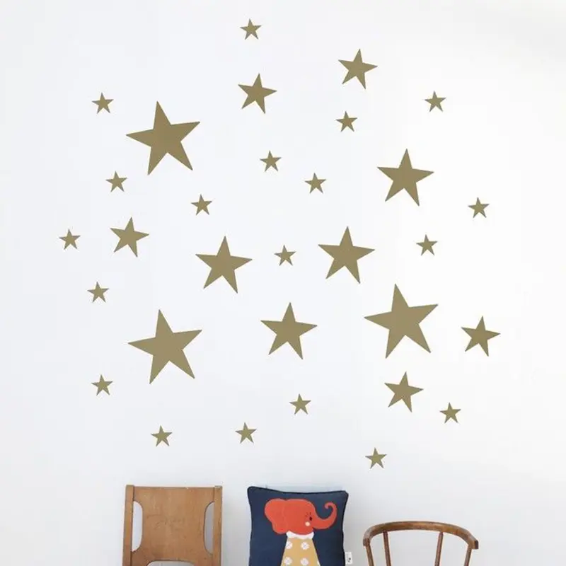 Cartoon five-pointed star sky stars removeable PVC child room wall stickers Home Decor Wall Sticker Mural Sticker