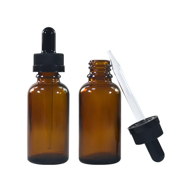 Essential oil packaging 5ml 10ml 15ml 20ml 30ml 50ml100ml clear green blue amber glass dropper bottle with childproof cap