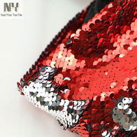 Nanyee Textile En Gros Facebook Changeant De Couleur Rouge Vif Sequin Tissu