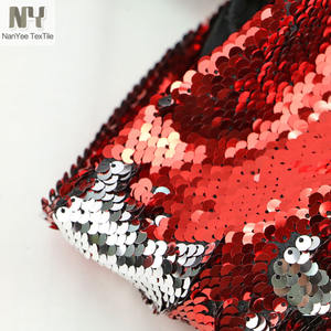 Nanyee textil, venta al por mayor, <span class=keywords><strong>Facebook</strong></span>, Color cambiante, tela de lentejuelas Rojas brillantes - Product Image 3