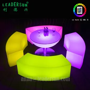 智能 LED 照明 16 心情颜色可充电户外室内酒吧俱乐部长凳塑料派对椅子