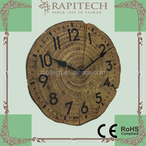 12 Inch Indoor Outdoor Faux <b>Wood</b> Polyresin <b>Wall</b> <b>Clock</b> - Product Image 5