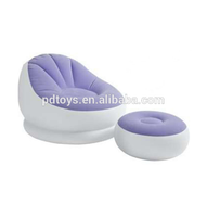 Ensemble de meubles de salon gonflables en PVC floqué, chaise longue, pouf, ottoman, canapé sectionnel pour extérieur et camping, modèle élégant