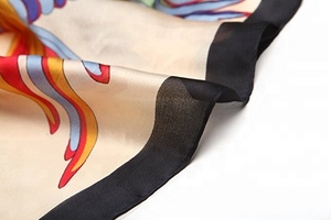 Seidenschal Große Satin Kopftuch Mode Muster Wrap Schal für Frauen