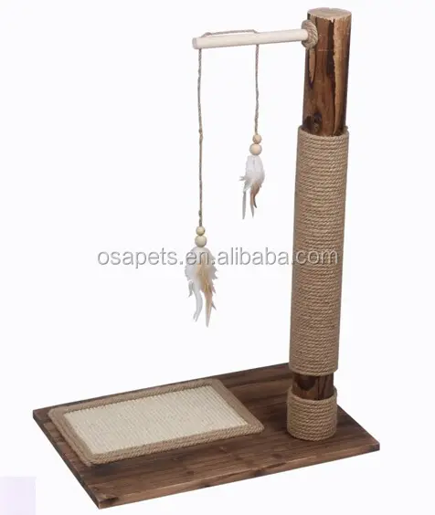 sisal cat post simple cheap Wood cat tree Pets item