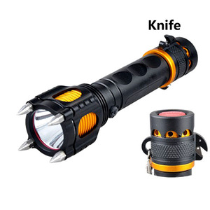 Autodefensa 2 interruptor 5 modos alto Lumen alarma Audible táctica T6 LED linterna antorcha con cabeza ataque - Product Image 3