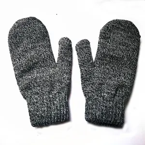 Mitaines promotionnelles bon marché de <span class=keywords><strong>haute</strong></span> qualité, mitaines unisexes personnalisées en tricot, gants d'hiver en acrylique - Product Image 1