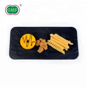 Rectangular black plastic eco friendly plastic plates