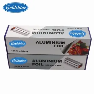 Folie Food Grade Household Catering Aluminum Aluminum Foil Roll Color Box Kitchen Use for Food Cooking 8011/1235 Rewinding 10mic