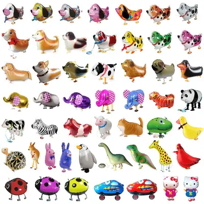 Toptan hayvan şekli balonlar oyuncak <span class=keywords><strong>pet</strong></span> köpek helyum yürüyüş hayvan balonlar folyo çocuklar için parti süslemeleri