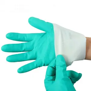 Green Nitrile Gloves for industrial unlined