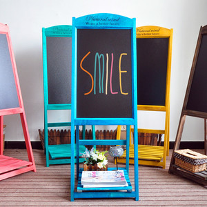 Estante Plegable de Madera para Decoración del Hogar con Tablero de Exhibición, Pizarra Pequeña para Niños - Product Image 4