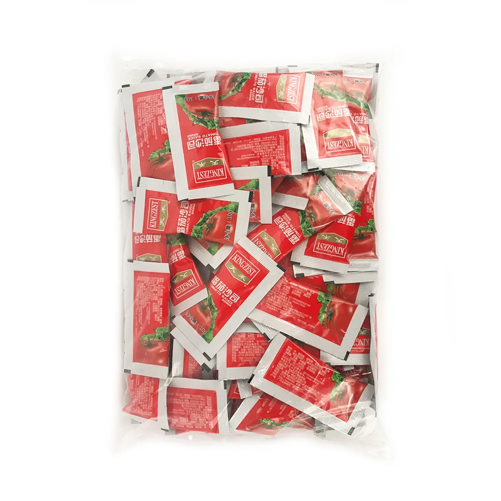 Groothandel Bulk Hoge Kwaliteit Tomatensaus Tomatenpuree Ketchup Sachet Halal Zakken