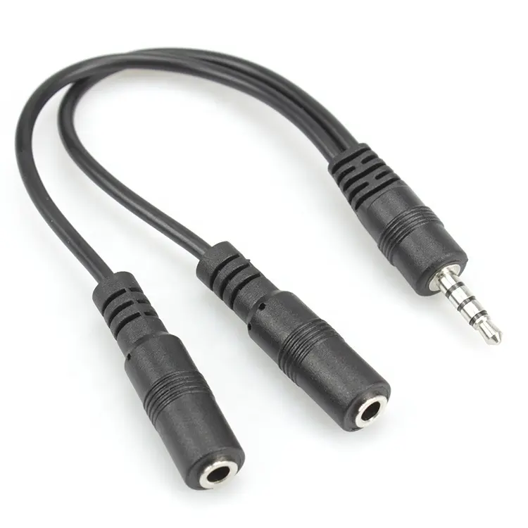 3.5mm 2 Female to 1 Male Y Splitter 1 input 2 output audio splitter Cable