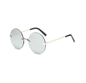 Ronda de gafas de sol <span class=keywords><strong>lentes</strong></span> de espejo nuevo estilo de los hombres de la moda de las mujeres de Metal Marco de gafas de sol - Product Image 2