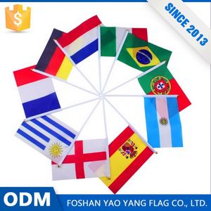 China excellent quality custom cheap Ethiopia Flag hand with shank Flag - Product Image 3