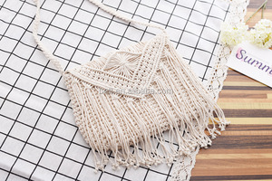 <span class=keywords><strong>Borsa</strong></span> a tracolla da spiaggia con frange all'<span class=keywords><strong>uncinetto</strong></span> in <span class=keywords><strong>cotone</strong></span> 2024 da donna - Product Image 2