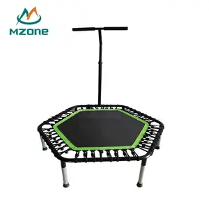Mzone Bungee Dây Người Lớn Tập Thể Dục Nhảy Tập Thể Dục Rebounder Thể Dục Mini Trong Nhà Hexagon Trampoline Với T Bar Xử Lý Cho Người Lớn