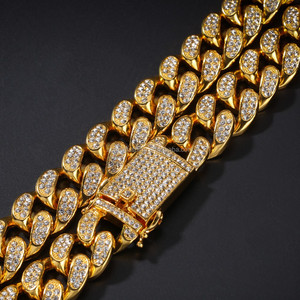 Cadena de Eslabones Cubanos Gruesa de 20 mm Estilo Hip Hop Iced Out Joyería para Hombre Rapper Collar Pesado al por Mayor - Product Image 5