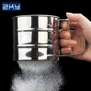 Vaso Mezclador de Acero Inoxidable, Dosificador de Azúcar, Tamiz para Harina con Marcas de Medición - Product Image 2