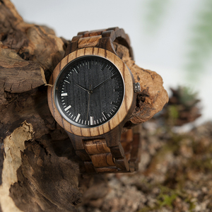 긴급 주문 빠른 배송 뜨거운 판매 에코 패션 OEM 우드 그레인 일본 석영 운동 시계 남성용 Zebrawood 나무 스포츠 시계 낮은 MOQ Dropshipping - Product Image 4