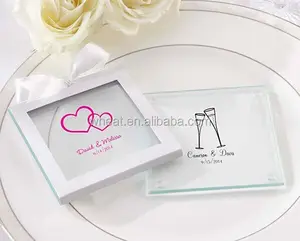 Suporte de vidro personalizado para casamento