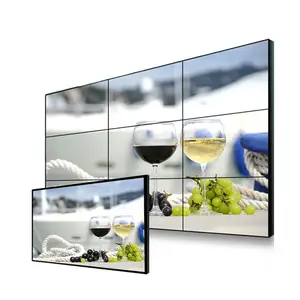 Koneksi Jaringan dengan Dudukan 46 Inci Mulus Tipis LCD VIDEO PANEL Dinding 4K Pengontrol 3X3