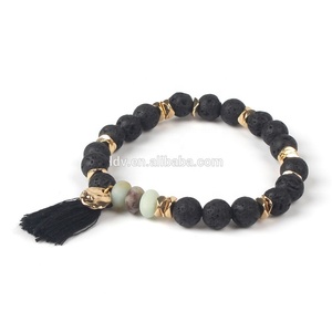 Moda pietra preziosa <span class=keywords><strong>di</strong></span> cristallo Amazonite Mala 6mm perline lava braccialetto diffusore olio essenziale <span class=keywords><strong>bracciale</strong></span> diffusore - Product Image 3