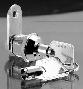 Cerradura de Seguridad de Aleación de Zinc Cromada Brillante de 19 mm con Llave Tubular para Gabinete, Certificación ISO9001 - Product Image 2