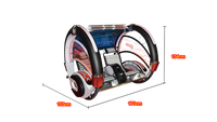 Équipement d'intérieur Moonwalk, tapis de jeu, voiture de divertissement, voitures joyeuses, 360 degrés