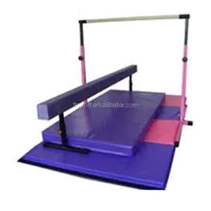 Kinder gymnastik Horizontal Bar mit Klapp matten Sets Kids Gym Training Schwebebalken horizontal für den Großhandel