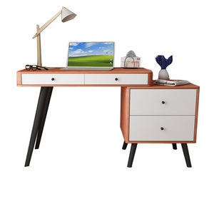 Luxury Wooden Drawers Storage Design Furniture Colorful Modern <strong>Computer</strong> <strong>Desk</strong> <strong>White</strong> with Melamine - Product Image 4