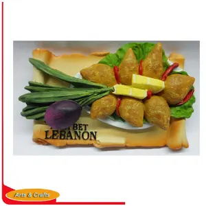 Polyresin mini food fridge magnet for Lebanon Tourist gifts