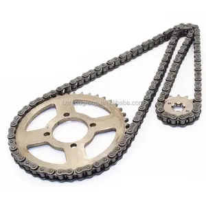 Set Catena e Corona per Moto AX100 in Acciaio 45, Corona 428-42T/14T - Product Image 1
