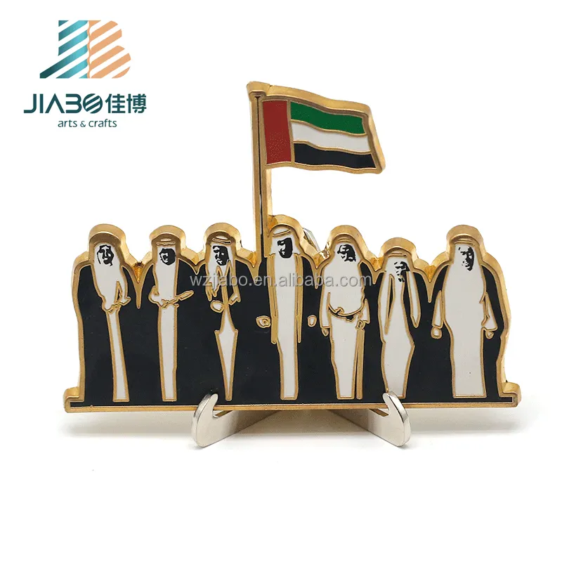 JiaBo Tùy Chỉnh Cứng Men 999 Mạ Vàng Biểu Tượng UAE Ngày Quốc Gia Giải Thưởng Huy Chương