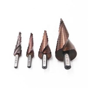 HSS M35 4-12-22-32mm <span class=keywords><strong>Step</strong></span> Cobalt Triangularl จัดการ<span class=keywords><strong>ดอก</strong></span>สว่านเกลียวแบบเป็นร่องสำหรับตัดไม้ - Product Image 2