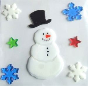 <span class=keywords><strong>Autocollants</strong></span> en gel de bonhomme de neige de Noël de haute qualité en gros <span class=keywords><strong>pour</strong></span> fenêtres décoratives - Product Image 3