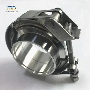 JTLD High Performance Turbo <strong>Exhaust</strong> Pipe Quick Release V Band <strong>Clamp</strong> with Male and Female Flanges or Standard Flat Flanges Kits - Product Image 1