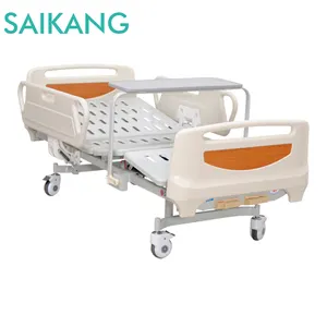 SK019 Günstige zwei Crank Manual Hospital Prüfung medizinische Bett mit Esstisch